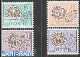 France 1976 Pre Cancels 4v, Mint NH, Various - Money On Stamps - Neufs