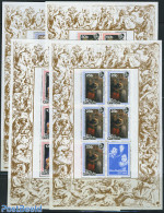 Gambia 1977 Rubens 4 M/ss, Mint NH, Art - Paintings - Rubens - Gambie (...-1964)