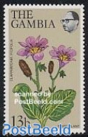 Gambia 1979 Definitive, Flower 1v, Mint NH, Nature - Flowers & Plants - Gambia (...-1964)