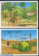 Gambia 1987 Flowers 2 S/s, Mint NH, Nature - Flowers & Plants - Gambie (...-1964)