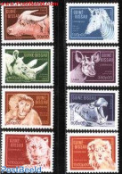 Guinea Bissau 1989 Definitives, Animals 8v, Mint NH, Nature - Animals (others & Mixed) - Cat Family - Cattle - Hippopo.. - Guinea-Bissau