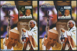 Guinea Bissau 2005 Pope John Paul II 2 S/s, Mint NH, Religion - Pope - Papas