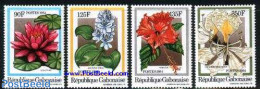 Gabon 1984 Flowers 4v, Mint NH, Nature - Flowers & Plants - Ongebruikt