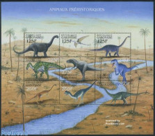 Gabon 2000 Preh. Animals 9v M/s, Camarasaurus, Mint NH, Nature - Prehistoric Animals - Unused Stamps
