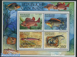 Gabon 1987 Fish S/s, Mint NH, Nature - Fish - Ongebruikt