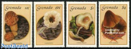 Grenada 1986 Mushrooms 4v, Mint NH, Nature - Mushrooms - Champignons