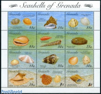 Grenada 1993 Shells 12v M/s, Mint NH, Nature - Shells & Crustaceans - Marine Life