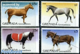 Grenada Grenadines 1995 Domestic Animals 4v, Mint NH, Nature - Horses - Grenada (1974-...)