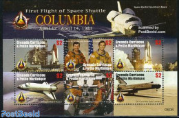 Grenada Grenadines 2006 Space Shuttle Columbia 6v M/s, Mint NH, Transport - Space Exploration - Grenada (1974-...)