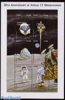 Ghana 1999 Moonlanding 6v M/s, Mint NH, Transport - Space Exploration - Andere & Zonder Classificatie