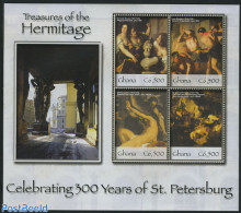 Ghana 2004 Hermitage 4v M/s, Mint NH, Art - Museums - Paintings - Musea