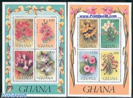 Ghana 1993 Flowers 2 S/s, Mint NH, Nature - Flowers & Plants - Andere & Zonder Classificatie