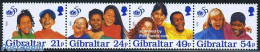 Gibraltar 1996 UNICEF 4v [:::], Mint NH, History - Unicef - Gibraltar