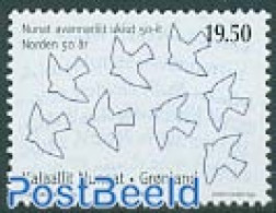 Greenland 2006 50 Years Norden Stamps 1v, Mint NH, Nature - Birds - Nuovi