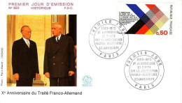 FRANKREICH MI-NR. 1819 FDC MITLÄUFER 1973 DEUTSCH-FRANZÖSISCHE ZUSAMMENARBEIT - Ideas Europeas