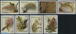 Guyana 1987 Orchids 8v, Mint NH, Nature - Flowers & Plants - Orchids - Guyana (1966-...)