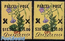 Guyana 1981 Parcel On Service 2v, Mint NH, Nature - Flowers & Plants - Guiana (1966-...)