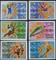 Guinea, Republic 1983 Olympic Winter Games 6v Imperforated, Mint NH, Sport - Transport - Olympic Winter Games - Shooti.. - Shooting (Weapons)