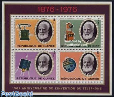 Guinea, Republic 1976 Telephone Centenary S/s, Mint NH, Science - Inventors - Telecommunication - Telephones - Télécom