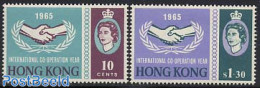 Hong Kong 1965 International Co-operation 2v, Unused (hinged) - Ungebraucht