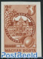 Hungary 1968 Kecskemet 1v Imperforated, Mint NH, History - Nature - Transport - Coat Of Arms - Fruit - Wine & Winery -.. - Neufs