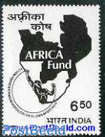 India 1987 Africa Fund 1v, Mint NH, Various - Maps - Nuovi
