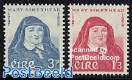 Ireland 1958 Mary Aikenhead 2v, Mint NH, Religion - Religion - Unused Stamps