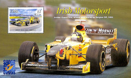 Ireland 2001 Belgica S/s, Mint NH, Sport - Transport - Autosports - Philately - Automobiles - Unused Stamps