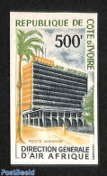 Ivory Coast 1967 Air Afrique Building 1v Imperforated, Mint NH, Transport - Nuevos
