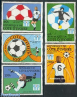 Ivory Coast 1978 Football Games Agentina 5v, Mint NH, Sport - Football - Unused Stamps