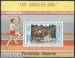 Ivory Coast 1984 Olympic Games Los Angeles S/S, Mint NH, Nature - Sport - Horses - Olympic Games - Neufs