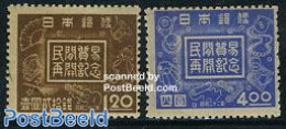 Japan 1947 Export 2v, Mint NH, Various - Export & Trade - Unused Stamps