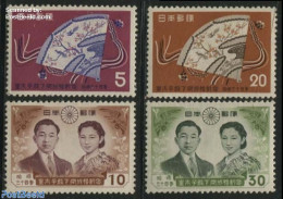 Japan 1959 Royal Wedding 4v, Mint NH, History - Kings & Queens (Royalty) - Nuovi