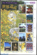 Japan 2002 World Heritage 8 10v M/s, Mint NH, History - Nature - World Heritage - Animals (others & Mixed) - Deer - Ar.. - Nuevos