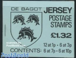 Jersey 1981 Coat Of Arms Booklet (1.32, Blue), Mint NH, History - Coat Of Arms - Stamp Booklets - Ohne Zuordnung