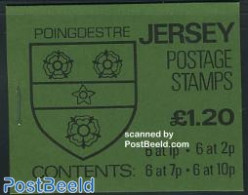 Jersey 1981 Coat Of Arms Booklet (1.20 Green Cover), Mint NH, History - Coat Of Arms - Stamp Booklets - Unclassified