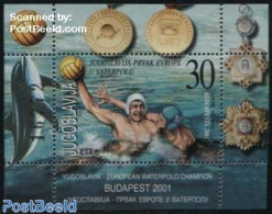 Yugoslavia 2001 Waterpolo S/s, Mint NH, History - Nature - Sport - Decorations - Europa Hang-on Issues - Sea Mammals -.. - Neufs
