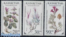 Kazakhstan 1999 Flora 3v, Mint NH, Nature - Flowers & Plants - Kazakistan