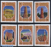 Kyrgyzstan 2005 50 Years Europa Stamps 6v Imperforated, Mint NH, History - Religion - Europa Hang-on Issues - Churches.. - European Ideas