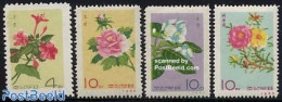 Korea, North 1965 Flowers 4v, Mint NH, Nature - Flowers & Plants - Roses - Corée Du Nord