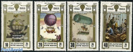 Korea, North 1982 200 Years Aviation 4v, Mint NH, Nature - Transport - Horses - Balloons - Fesselballons