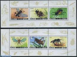 Korea, North 1993 Insects 2 M/s, Mint NH, Nature - Insects - Korea, North