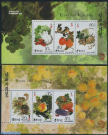 Korea, North 1993 Vegetables 2 M/s, Mint NH, Health - Nature - Food & Drink - Fruit - Food