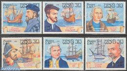 Laos 1983 Sailors 6v, Mint NH, History - Transport - Explorers - Ships And Boats - Explorateurs