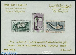 Lebanon 1965 Olympic Games S/s, Mint NH, Nature - Sport - Horses - Gymnastics - Olympic Games - Shooting Sports - Gymnastik