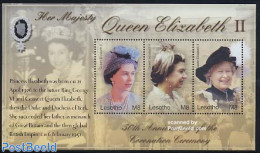 Lesotho 2004 Queen Jubilee 3v M/s, Mint NH, History - Kings & Queens (Royalty) - Königshäuser, Adel