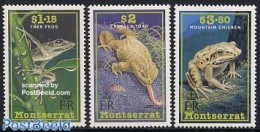 Montserrat 1991 Frogs & Toads 3v, Mint NH, Nature - Animals (others & Mixed) - Frogs & Toads - Reptiles - Andere & Zonder Classificatie