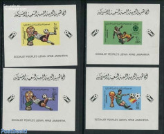 Libya Kingdom 1982 World Cup Football 4 S/s Imperforated, Mint NH, Sport - Football - Autres & Non Classés