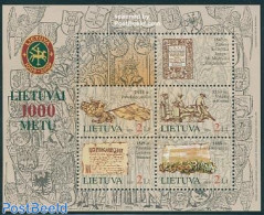 Lithuania 2005 1000 Years Lithuania S/s, Mint NH, History - History - Art - Books - Handwriting And Autographs - Lithuania