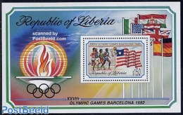 Liberia 1992 Olympic Games Barcelona S/s, Mint NH, Sport - Athletics - Olympic Games - Athletics